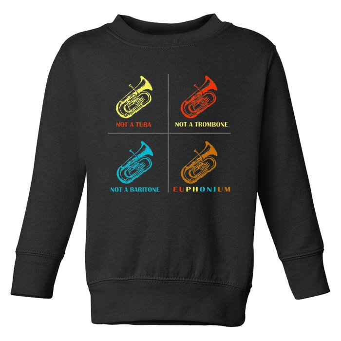 Vintage Euphonium Player Brass Orchestra Toddler Sweatshirt