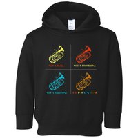 Vintage Euphonium Player Brass Orchestra Toddler Hoodie