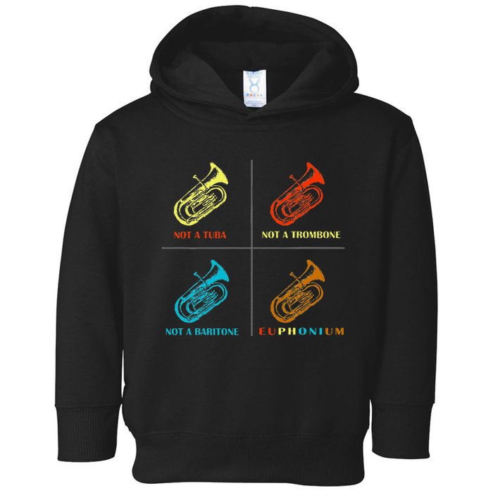 Vintage Euphonium Player Brass Orchestra Toddler Hoodie