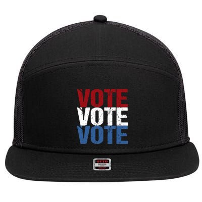 VOTE Election Patriotic Voter Registration Midterm Voting 7 Panel Mesh Trucker Snapback Hat