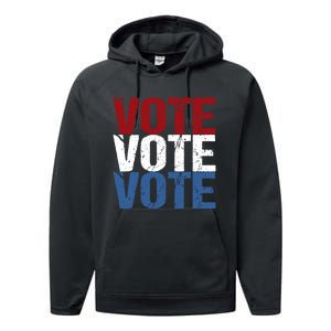 VOTE Election Patriotic Voter Registration Midterm Voting Performance Fleece Hoodie