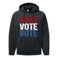 VOTE Election Patriotic Voter Registration Midterm Voting Performance Fleece Hoodie