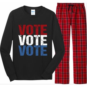 VOTE Election Patriotic Voter Registration Midterm Voting Long Sleeve Pajama Set