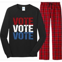 VOTE Election Patriotic Voter Registration Midterm Voting Long Sleeve Pajama Set