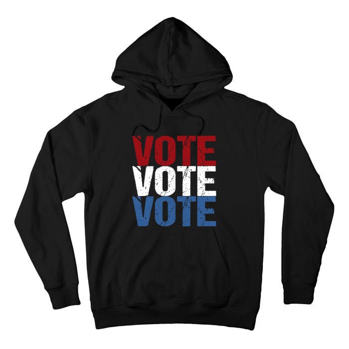 VOTE Election Patriotic Voter Registration Midterm Voting Tall Hoodie