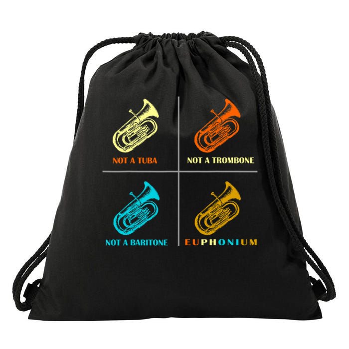 Vintage Euphonium Player Brass Orchestra Drawstring Bag