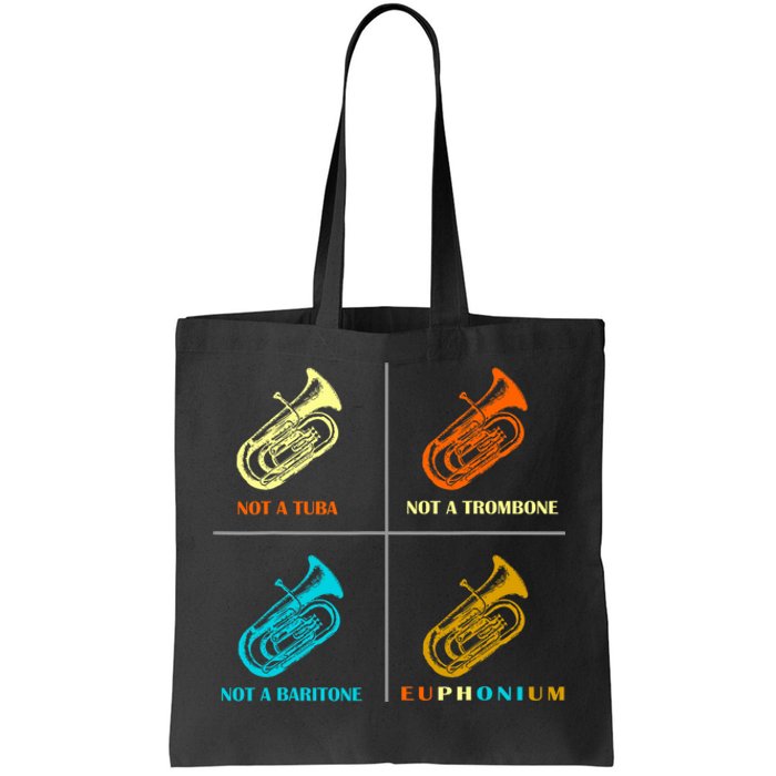 Vintage Euphonium Player Brass Orchestra Tote Bag