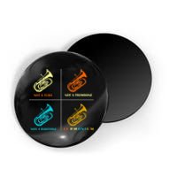 Vintage Euphonium Player Brass Orchestra Magnet