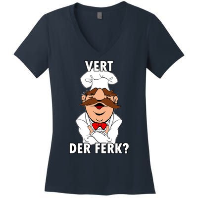 Vert Der Ferk? Chef Women's V-Neck T-Shirt