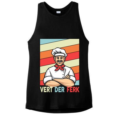 Vert Der Ferk Retro Poster Chef Ladies PosiCharge Tri-Blend Wicking Tank