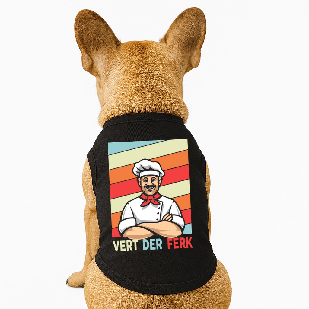 Vert Der Ferk Retro Poster Chef Doggie Tank