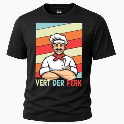 Vert Der Ferk Retro Poster Chef Performance Shirt