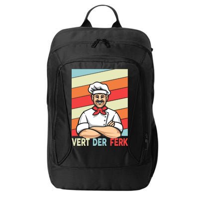 Vert Der Ferk Retro Poster Chef City Backpack