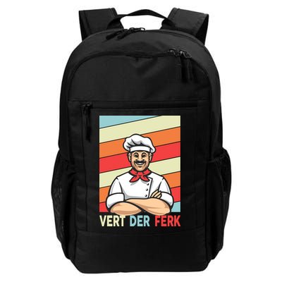 Vert Der Ferk Retro Poster Chef Backpack