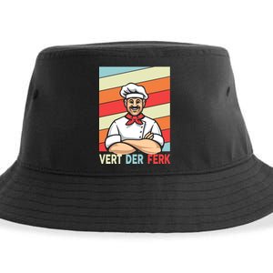 Vert Der Ferk Retro Poster Chef Sustainable Bucket Hat