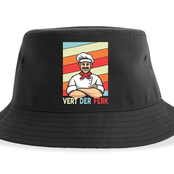 Vert Der Ferk Retro Poster Chef Sustainable Bucket Hat