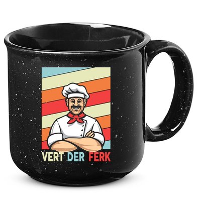 Vert Der Ferk Retro Poster Chef 15oz Campfire Ceramic Mug