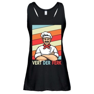 Vert Der Ferk Retro Poster Chef Ladies Essential Flowy Tank