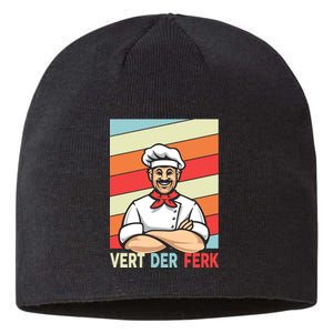 Vert Der Ferk Retro Poster Chef Sustainable Beanie