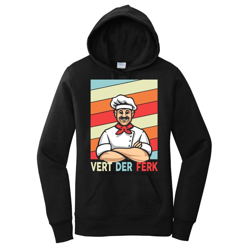 Vert Der Ferk Retro Poster Chef Women's Pullover Hoodie
