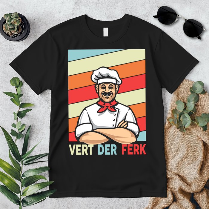Vert Der Ferk Retro Poster Chef Premium T-Shirt