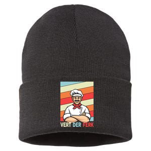 Vert Der Ferk Retro Poster Chef Sustainable Knit Beanie