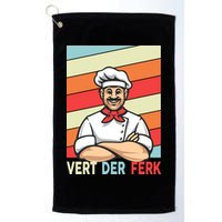Vert Der Ferk Retro Poster Chef Golf Towel