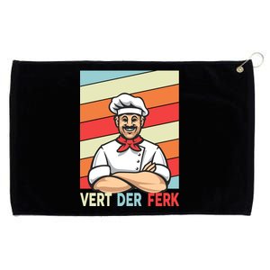 Vert Der Ferk Retro Poster Chef Grommeted Golf Towel