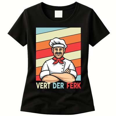 Vert Der Ferk Retro Poster Chef Womens T-Shirt