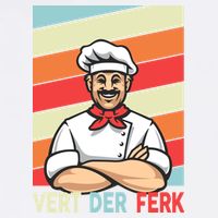 Vert Der Ferk Retro Poster Chef Garment-Dyed Sweatshirt