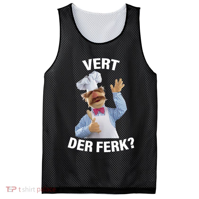 Vert Der Ferk Swedish Chef Mesh Reversible Basketball Jersey Tank