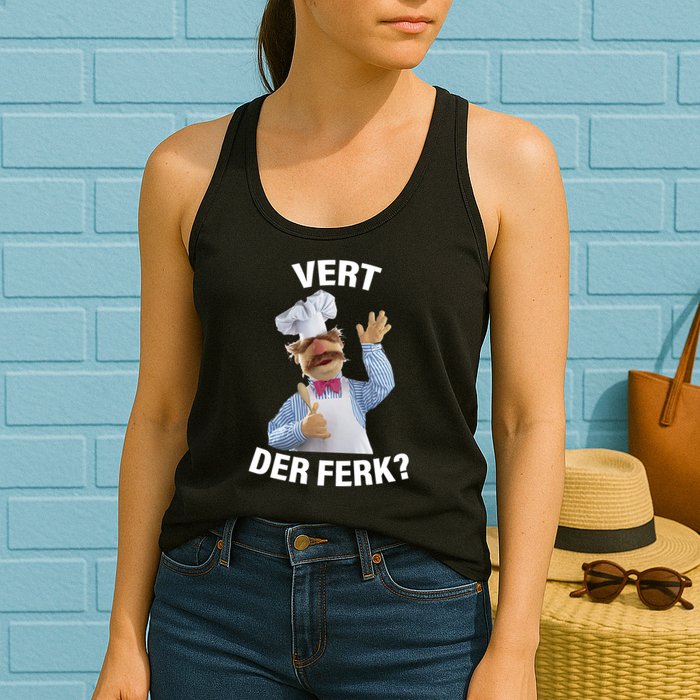 Vert Der Ferk Swedish Chef Womens Tank Top