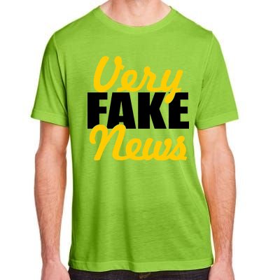 Very Fake News Black & Gold Script Adult ChromaSoft Performance T-Shirt