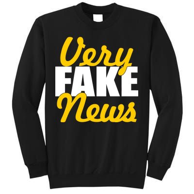 Very Fake News Black & Gold Script Sweatshirt