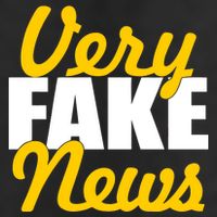 Very Fake News Black & Gold Script Adult Drive Performance Visor
