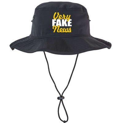 Very Fake News Black & Gold Script Bucket Hat