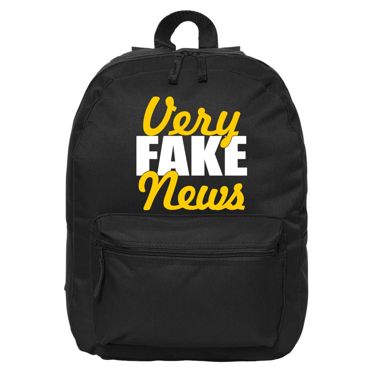 Very Fake News Black & Gold Script 16 in Basic Backpack
