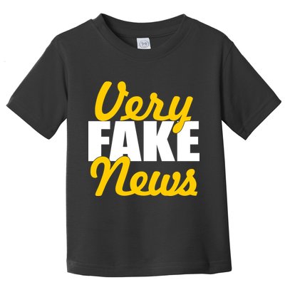 Very Fake News Black & Gold Script Toddler T-Shirt