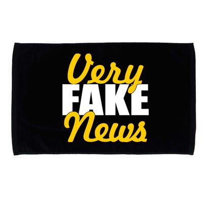 Very Fake News Black & Gold Script Microfiber Hand Towel