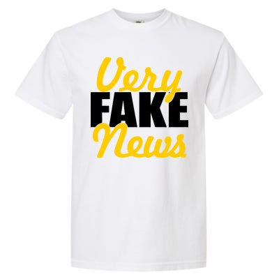 Very Fake News Black & Gold Script Garment-Dyed Heavyweight T-Shirt