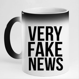 Very Fake News Funny Donald Trump 11oz Black Color Changing Mug