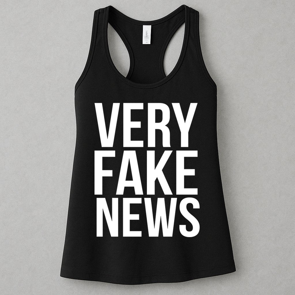 Very Fake News Funny Donald Trump Womens Tank Top