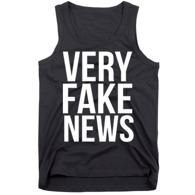 Very Fake News Funny Donald Trump Tank Top