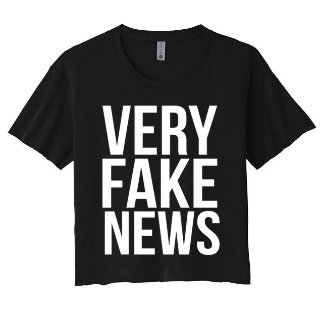 Very Fake News Funny Donald Trump Crop Top