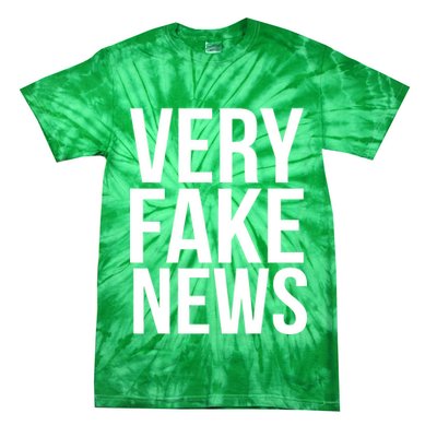 Very Fake News Funny Donald Trump Tie-Dye T-Shirt