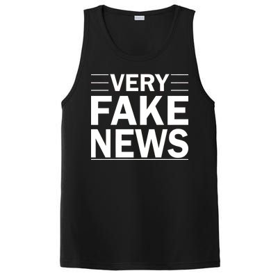 Very Fake News Funny Political PosiCharge Competitor Tank