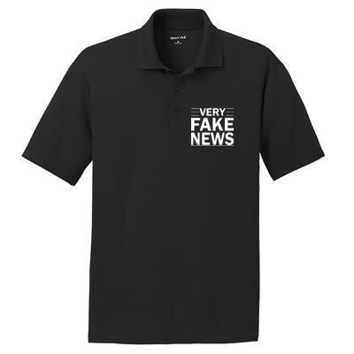 Very Fake News Funny Political PosiCharge RacerMesh Polo