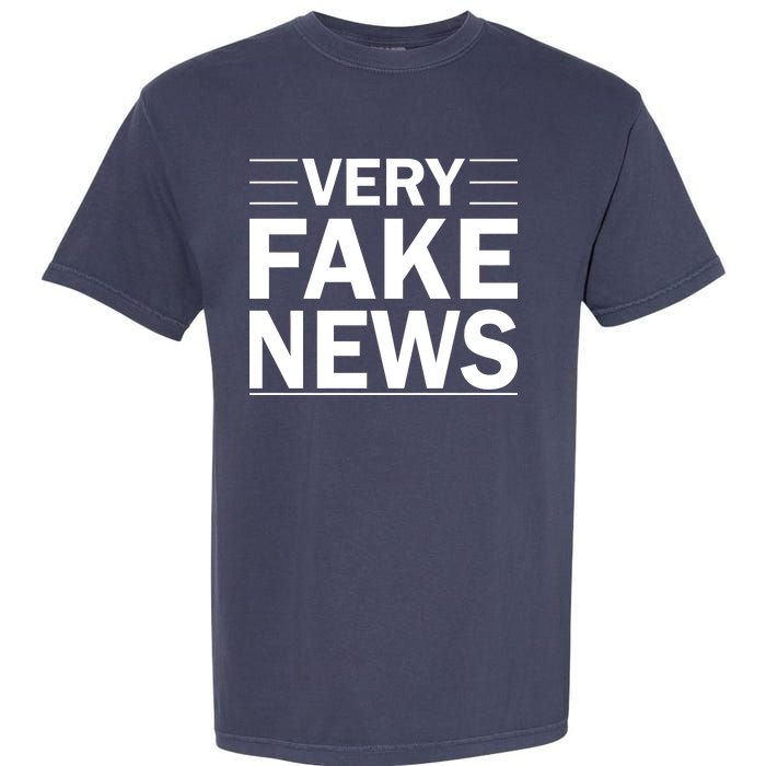 Very Fake News Funny Political Garment-Dyed Heavyweight T-Shirt