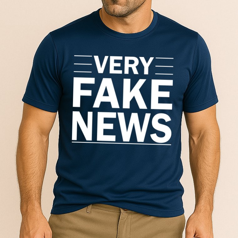 Very Fake News Funny Political Cooling Performance Crew T-Shirt