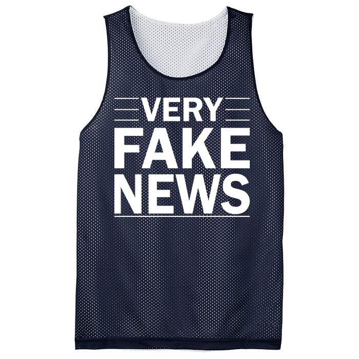 Very Fake News Funny Political Mesh Reversible Basketball Jersey Tank